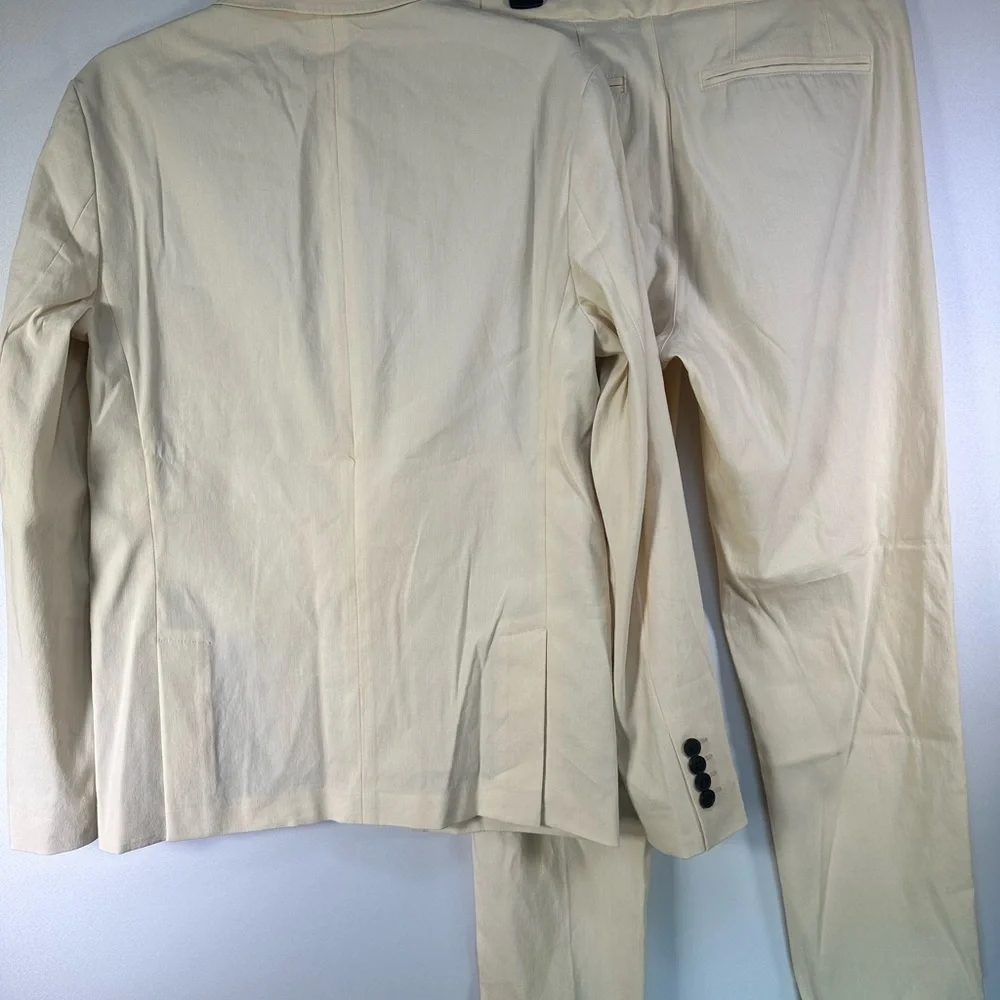 Rhone Beige Cream Linen Suit